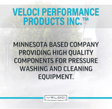 Veloci Performance AJH Soft Wash Nozzle Stainless Steel, Compatible with Downstream Units, Adjustable Pressure Washer Tips, 2 to 3 GPM