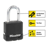 Master Lock Padlock Magnum 1-3/4" 1-1/2" Keyed Alike, Key ID 2682, 2 Keys