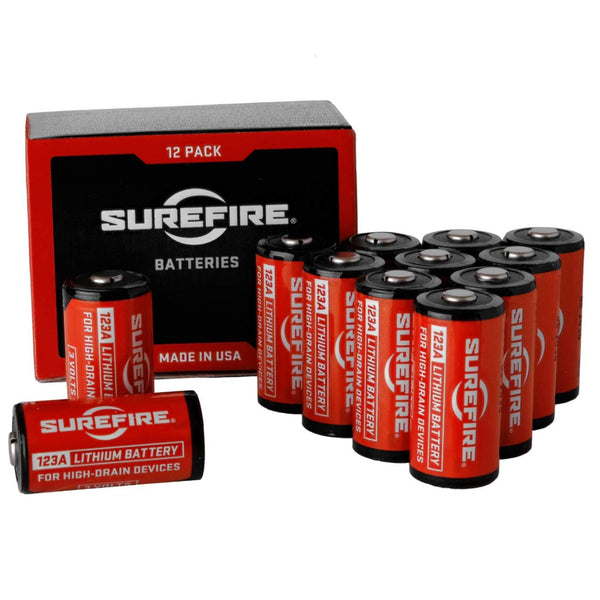 best rechargeable flashlight batteries cr123a 12 pack Surefire CR123A Lithium 3V Battery – LightJunction