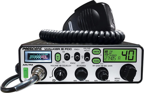 President Walker III FCC AM/FM CB Radio, 40 Channels