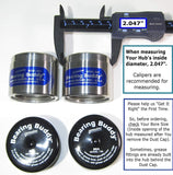 Bearing Buddy Wheel Bearing Protectors with Bra, Pair, Chrome, 2.047"