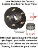 Bearing Buddy Chrome Bearing Protectors (2.328" Diameter) with Bras - Pair