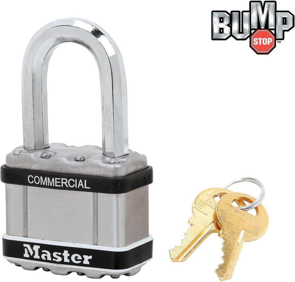 Master Lock Magnum Padlock - 2" W x 1-1/2"L Shackle, Keyed-Alike, with Bumpstop