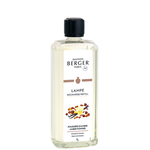 Amber Powder - Lampe Berger Fragrance Refill for Home Fragrance Oil Diffuser - 33.8 Fluid Ounces - 1 Liter