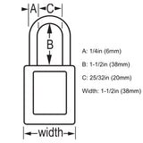 Master Lock Zenex Thermoplastic Safety Padlock Keyed Alike - Lockout Tagout - 410KABLK Black