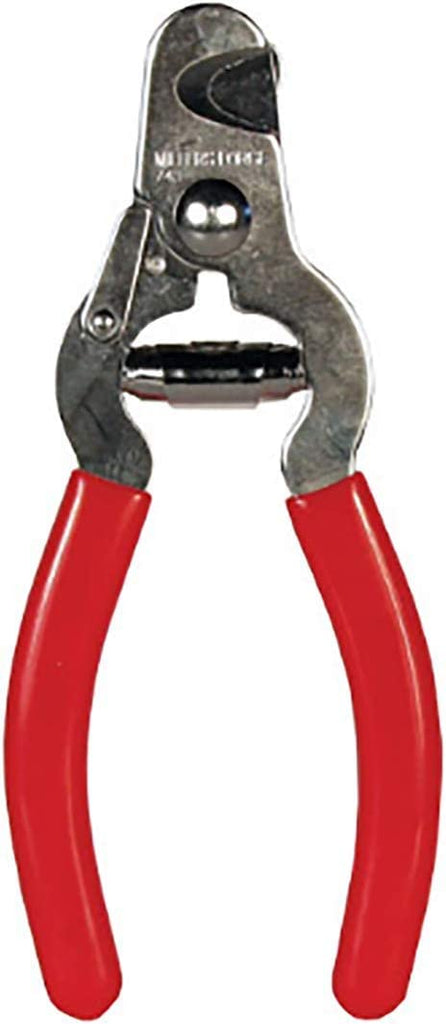 Pet Nail Clipper, No. 743C Miller Forge Red Plastic Grip Safety Stop Bar