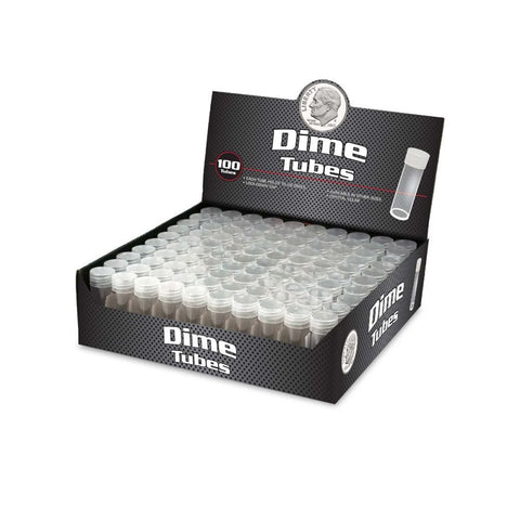 BCW Dime Tubes, 100 Tubes