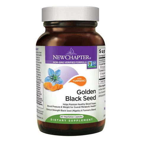 New Chapter Black Seed Oil - Golden Black Seed, Helps Maintain Overall Metabolic Health  - 60 Vegetarian Capsules