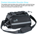 Lumintrail Bike Rack Bag, Rear Trunk Carrier Commuter Pannier with Rain Cover
