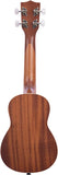 Kala Satin Mahogany Soprano Ukulele with White Binding, Brown