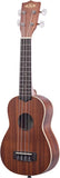 Kala Satin Mahogany Soprano Ukulele with White Binding, Brown