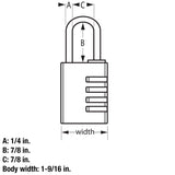 Master Lock 643D 40mm Wide Combination Padlock Set Your Own Combination Lock