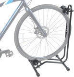 Lumintrail Bicycle Floor Parking Rack Stand for Mountain and Road Bike BS-7076-02-2 Adjustable Fit Up To 29" Wheels with Tire Width Up To 2.25", Push-On Design, Rubber Feet For Non-Slip