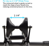 Lumintrail Bicycle Floor Parking Rack Stand for Mountain and Road Bike BS-7076-02-2 Adjustable Fit Up To 29" Wheels with Tire Width Up To 2.25", Push-On Design, Rubber Feet For Non-Slip