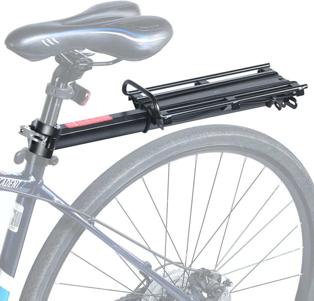 Lumintrail Bike Cargo Rack LC-671-02, Seatpost Mounted Bicycle Luggage Carrier with 20 LBs Weight Capacity for Trunk Bags and Quick Release Handle