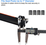 Lumintrail Bike Cargo Rack LC-671-09-05 Seatpost Mounted Bicycle Luggage Carrier with Adjustable Frame-Mount Arms, for Trunk Bags and Pannier Bags, 55 LBs Weight Capacity