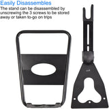 Lumintrail Bike Floor Hub Mount BS-7078-03-4 Rear Parking Rack Stand for Mountain and Road Bicycle, Adjustable Fit Up To 29" Wheels, Powder-Coated Steel, Tool-Free Adjustment, Non-Marring Rubber Sleeve