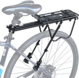 Lumintrail Bike Cargo Rack LC-671-09-05 Seatpost Mounted Bicycle Luggage Carrier with Adjustable Frame-Mount Arms, for Trunk Bags and Pannier Bags, 55 LBs Weight Capacity