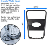 Lumintrail Bike Floor Hub Mount BS-7078-03-4 Rear Parking Rack Stand for Mountain and Road Bicycle, Adjustable Fit Up To 29" Wheels, Powder-Coated Steel, Tool-Free Adjustment, Non-Marring Rubber Sleeve
