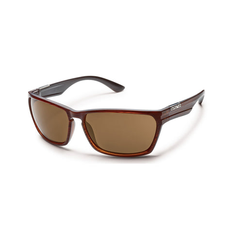 Suncloud Cutout Medium Fit Sunglasses Burnished Brown Frame with Polar Brown Lens