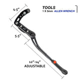 Bicycle Kickstand: Rear Dual Mount: 24-28 inches