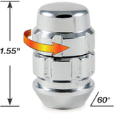 Gorilla Automotive X2 Wheel Lock, 14mm x 1.50 X2 Wheel Locks with Key, Acorn, Chrome