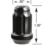 Gorilla Automotive Small Diameter Acorn Lug Nut w/ Key, 12mm x 1.25, Set of 20