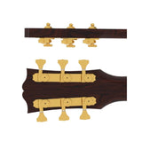 Hipshot Guitar Tuner Upgrade Kits (3+3 Headstocks) Grip-Lock Open Gold