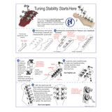 Hipshot Grip-Lock Closed 3+3 Headstock Guitar Tuner Upgrade Kit - Chrome 6K2EL0C
