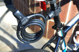 Bike Cable Lock Combination with LED Illumination and Mounting Bracket
