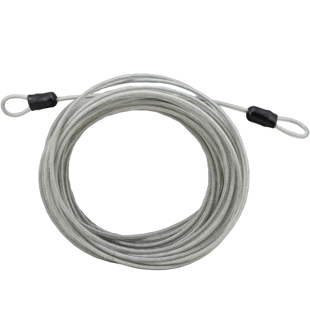 Lumintrail 3mm Braided Steel Coated Security Cable Luggage Lock Safety Cable Wire Double Loop
