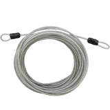 Lumintrail 3mm Braided Steel Coated Security Cable Luggage Lock Safety Cable Wire Double Loop
