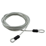 Lumintrail 3mm Braided Steel Coated Security Cable Luggage Lock Safety Cable Wire Double Loop