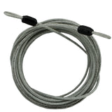 Lumintrail 3mm Braided Steel Coated Security Cable Luggage Lock Safety Cable Wire Double Loop