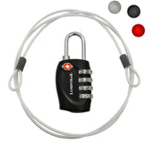 Travel Lock with Steel Cable TSA Approved