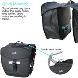 Lumintrail Double Pannier Bike Bags 36L Bag Capacity for Rear Bicycle Rack