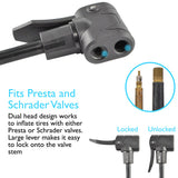 Lumintrail 160 PSI Dual Valve Bike Pump with High Pressure Gauge PM-32B