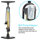 Bike Floor Pump Dual Valve with Gauge PM-38