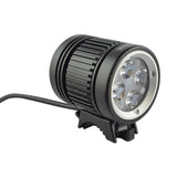 LED Bicycle Headlight Set with Helmet Mount - 1600 Lumen
