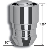 Gorilla Automotive Guard Locks, 1/2" Wheel Locks for Cars with Key, Acorn, Chrome