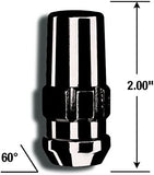 Gorilla Automotive Wheel Lock, 14mm x 1.50 Wheel Locks with Key, Duplex Acorn, Black Chrome