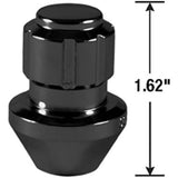 Gorilla Automotive Wheel Lock, 14mm x 1.50 Wheel Locks with Key, Factory Style Bulge, Black Chrome