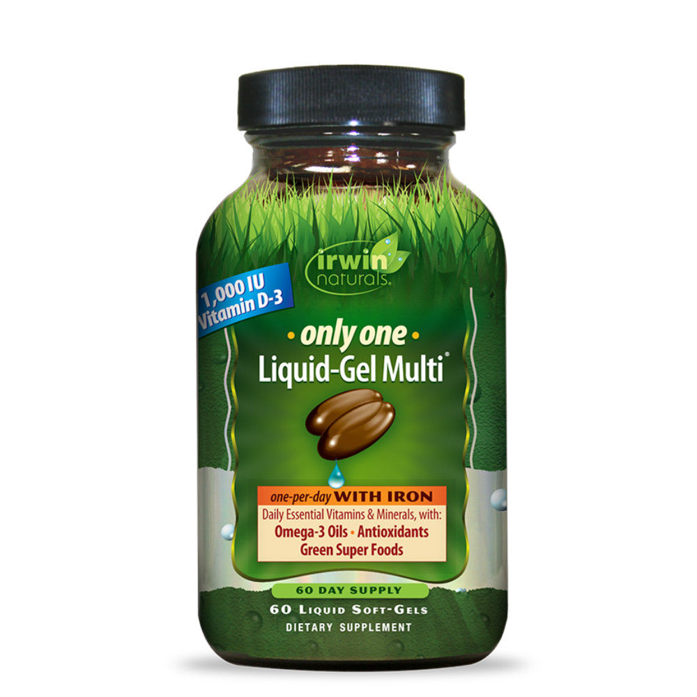 Irwin Naturals Only One, Liquid-Gel Multi, With Iron