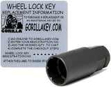Gorilla Automotive Wheel Lock, 14mm x 1.50 Wheel Locks with Key, Factory Style Bulge, Black Chrome