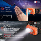 Klarus HC1-S Headlamp 300 Lumens Waterproof Dual Lamp w/ Motion Control