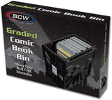BCW Graded Comic Book Heavy Duty Storage Box, 16-1/2" x 14-1/4", Black