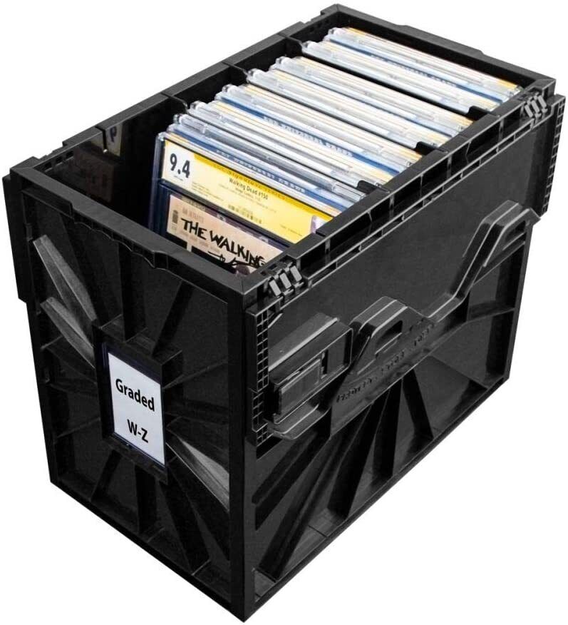 BCW Graded Comic Book Heavy Duty Storage Box, 16-1/2" x 14-1/4", Black