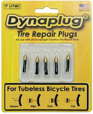 Dynaplug Bicycle Tubeless Tire Repair Plugs, 5 Pack