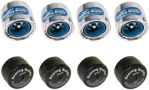 Bearing Buddy Wheel Bearing Protector, Chrome, 2 Pairs, 1.980", w/ Visual Check