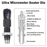 Forster Products Ultra Die Set, Full Length Sizing Die & Ultra Micrometer Seater Die